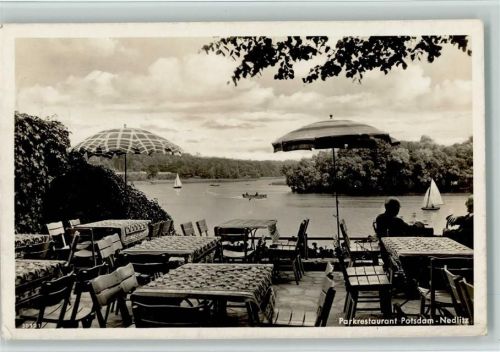 14467 O1560 Nedlitz - Parkrestaurant Terrasse Feldpoststempel 3. Komp. Nachr. Ers. Abt. 3