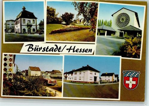 68642 W6842 Bürstadt - Ortsansichten Mehrfachaufnahme Wappen
