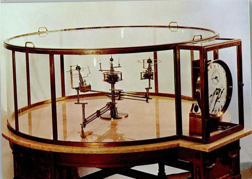 Histor. Uhrensammlung - Planetarium von Uhrwerk angetrieben