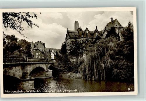 Marburg Weidenhäuserbrücke und Universität