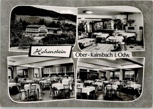 Ober-Kainsbach Gasthaus Pension Zum Hohenstein Innenaufnahmen Gastraum 4-Bildaufnahme