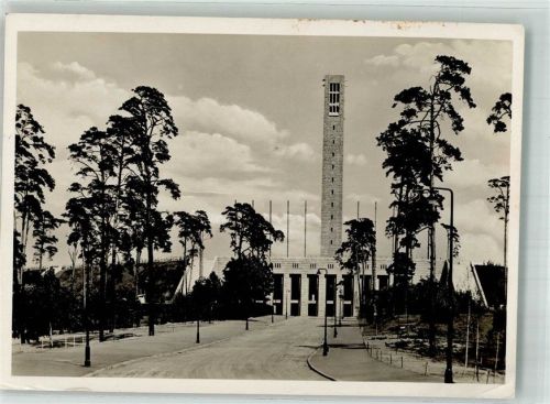 Charlottenburg Reichssportfeld Glockenturm und Eingang West Fotograf Hans Hartz Verlag Hans Andres Nr. 807