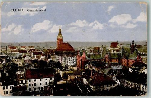 Elbing Elblag 1918 Gebrauchsspuren Kirche Feldpost WK I