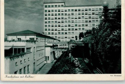 Schwäbisch Hall Krankenhaus mit Badhaus Evangel. Diakonissenanstalt Foto Hommel