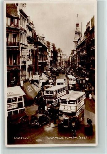 Cheapside - viel Autoverkehr 1936 AK