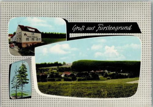 Fürstengrund Ortsansicht Pension Waldesruhe Fachwerkhaus Tannen 2-Bildaufnahme