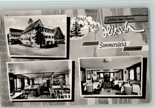 Simmersfeld Gasthof Pension Hirsch Innenaufnahmen Gastraum 3-Bildaufnahme