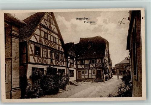 Amorbach Pfarrgasse Fachwerkhäuser