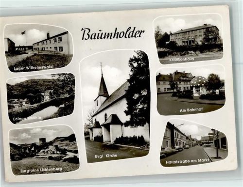 Baumholder Lager Wilhelmswald Edingersmühle Burgruine Lichtenberg Evangel. Kirche Krankenhaus Am Bahnhof Hauptstraße am Markt
