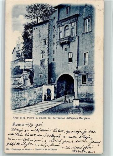 San Pietro in Vincoli Arco di S. Pietro in Vincoli col Terrazzino dell´ epoca Borgiana