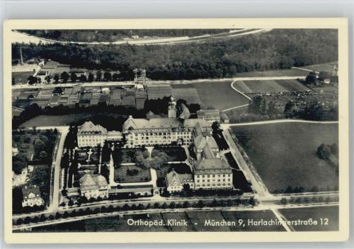 München Orthopäd. Klinik - Fliegeraufnahme 1942 Foto AK