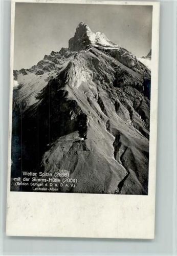 Kaisers Wetterspitze mit der Simms-Hütte Lechtaler Alpen