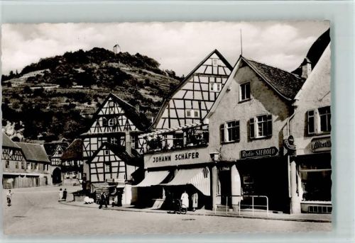 Heppenheim Am kleinen Markt Geschäft Radio Siebold Geschäft Johann Schäfer Fachwerkhaus