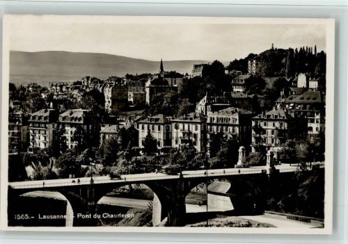 Lausanne Pont du Chauderon Trambahn Oldtimer