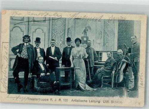 Theatergruppe R.J.R. 133 Deutsches Heer WK I 1918 Gebrauchsspuren