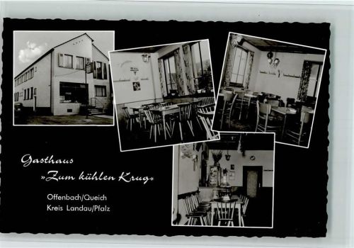 Offenbach Gasthaus Zum kühlen Krug Innenaufnahmen Gastraum 4-Bildaufnahme