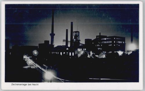1954 Zechenanlage bei Nacht