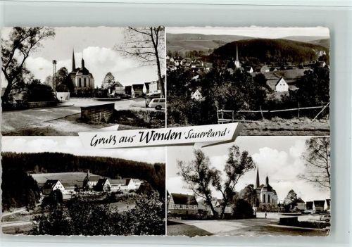 57482 W5963 Wenden , Biggetal, Südsauerland - Ortsansichten 4-Bildaufnahme
