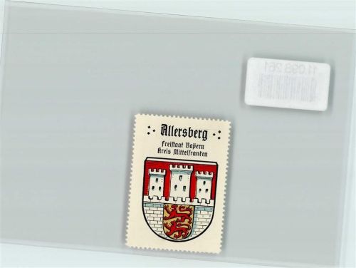 90584 W8501 Allersberg - Vignette Wappen Kaffee Hag ca 1920-1940