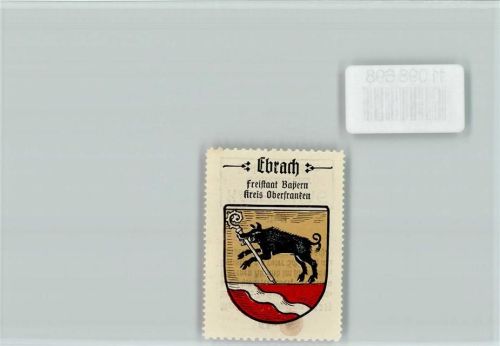Ebrach Wildschwein Vignette Wappen Kaffee Hag ca 1920-1940