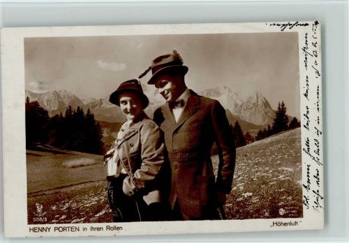 1918 Henny Porten in der Rolle "Höhenluft" Serie 508-3 Foto AK