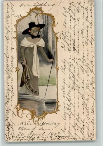 1903 Serie Empire Photo Aquarell - Mode litho AK