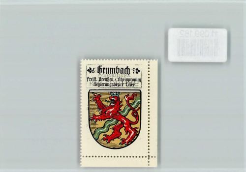Grumbach Vignette Wappen Kaffee Hag ca 1920-1940