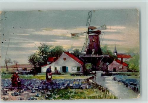 1921 Serie 2357 Holland Mühle , Frauen ernten Kohl