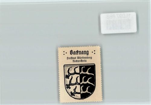 Backnang Vignette Wappen Kaffee Hag ca 1920-1940