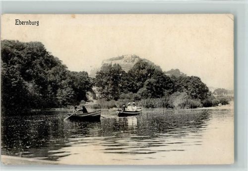 Bad Münster-Ebernburg 1911 Fluss mit Ruderbooten