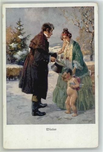 Engel im Winter und weint -