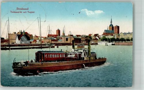 Stralsund 1928 Eisenbahn- Fähre