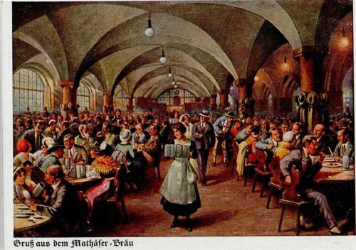 München Mathäser Bräu München - Innenansicht ca 1936 AK
