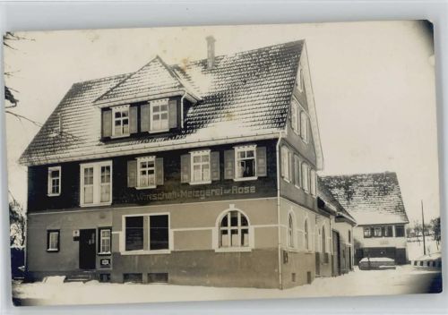 Linderhof Metzgerei zur Rose - Foto AK - Laden -