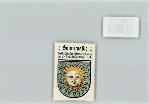 Sonnewalde Sonne Vignette Wappen Kaffee Hag ca 1920-1940