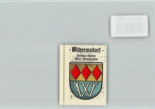 Wilhermsdorf Vignette Wappen Kaffee Hag ca 1920-1940
