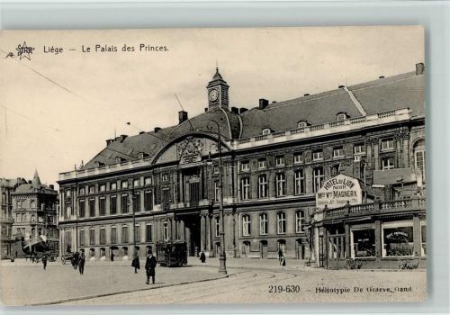 1914 Le Palais des Princes, Tramway , Hotel du Lion AK