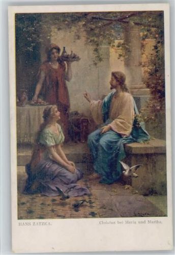 1918 Christus bei Maria und Martha , christliches - Galerie Wiener Künstler Nr. 512