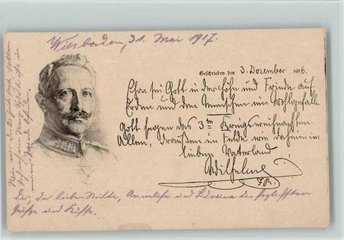 1917 Patriotik Schreiben