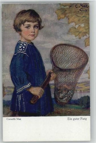 Ein guter Fang - Gemälde von C. Max 1914 AK