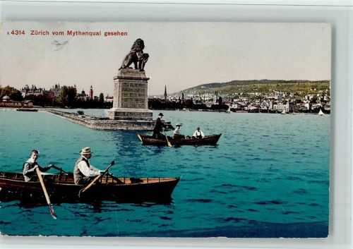 Zürich Zürich vom Mythenquai gesehen Ruderboote mit Ruderern