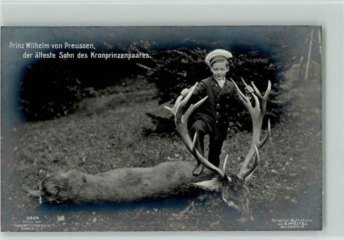 Nr. 3904 Liersch - Der Prinz mit einem erlegten Hirsch, Jagd