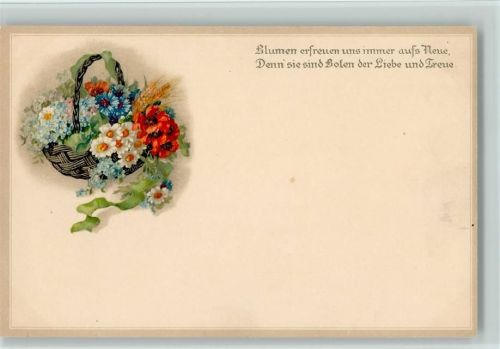 1907 Serie 2169 Blumenfülle - Reime - Blumenkorb Feldblumen