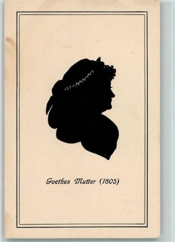 Scherenschnitt - Goethes Mutter - Ackermann Serie 104 Histor. Silhouetten Nr. 1342 AK