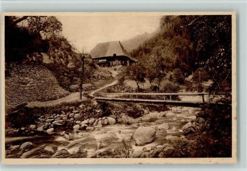 Schwarzwald Idylle am Bach , Studien No 12 AK