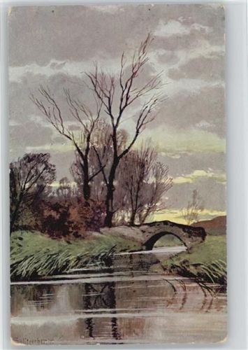 Nr. 1630 - Teich Bach Brücke 1914 AK