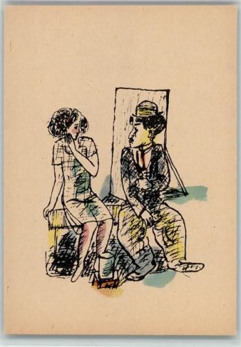 Nr. 884 Künstlerkarte - Serie Nr. 44 R. Ziegler, Chaplin im Zirkus II. Folge Zirkus