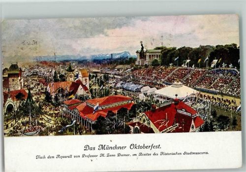 sign Diemer - 1911 AK Oktoberfest Künstlerkarte