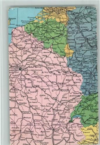 Übersichtskarte vom westl. Kriegsschauplatz WK I AK Landkarte