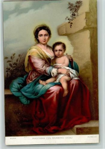 29805 Gemälde von Murillo, Madonna und Jesu, christliches